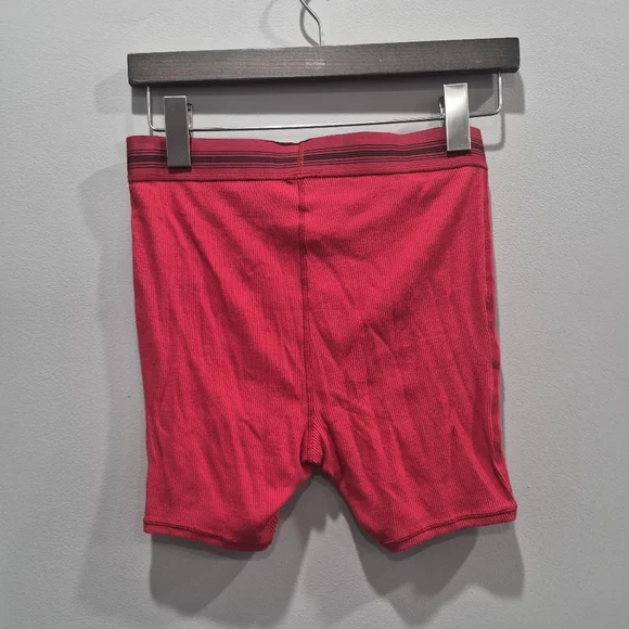 Skims Red Ribbed Cotton Boxer - Picture 3 of 5